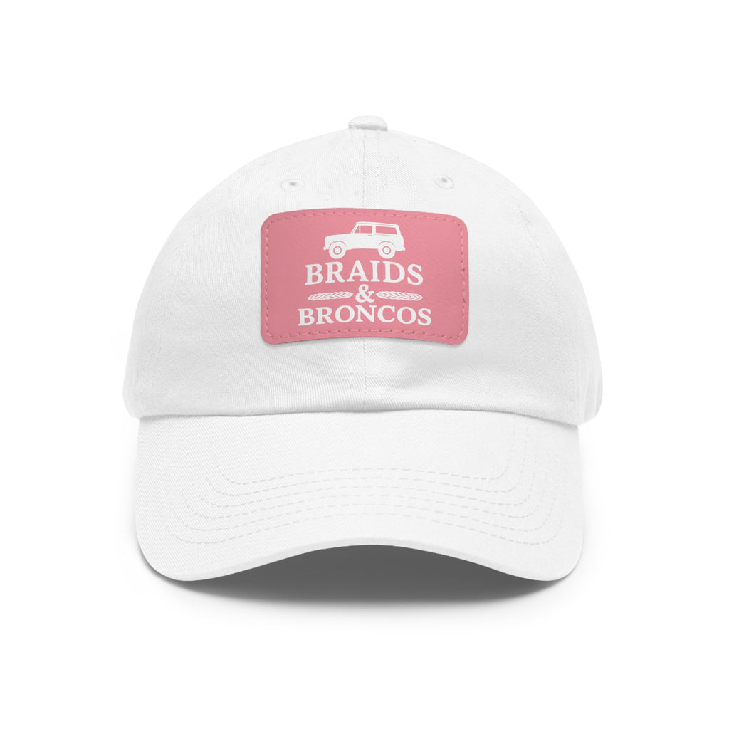 Braids & Broncos Leather Patch Dad Hat