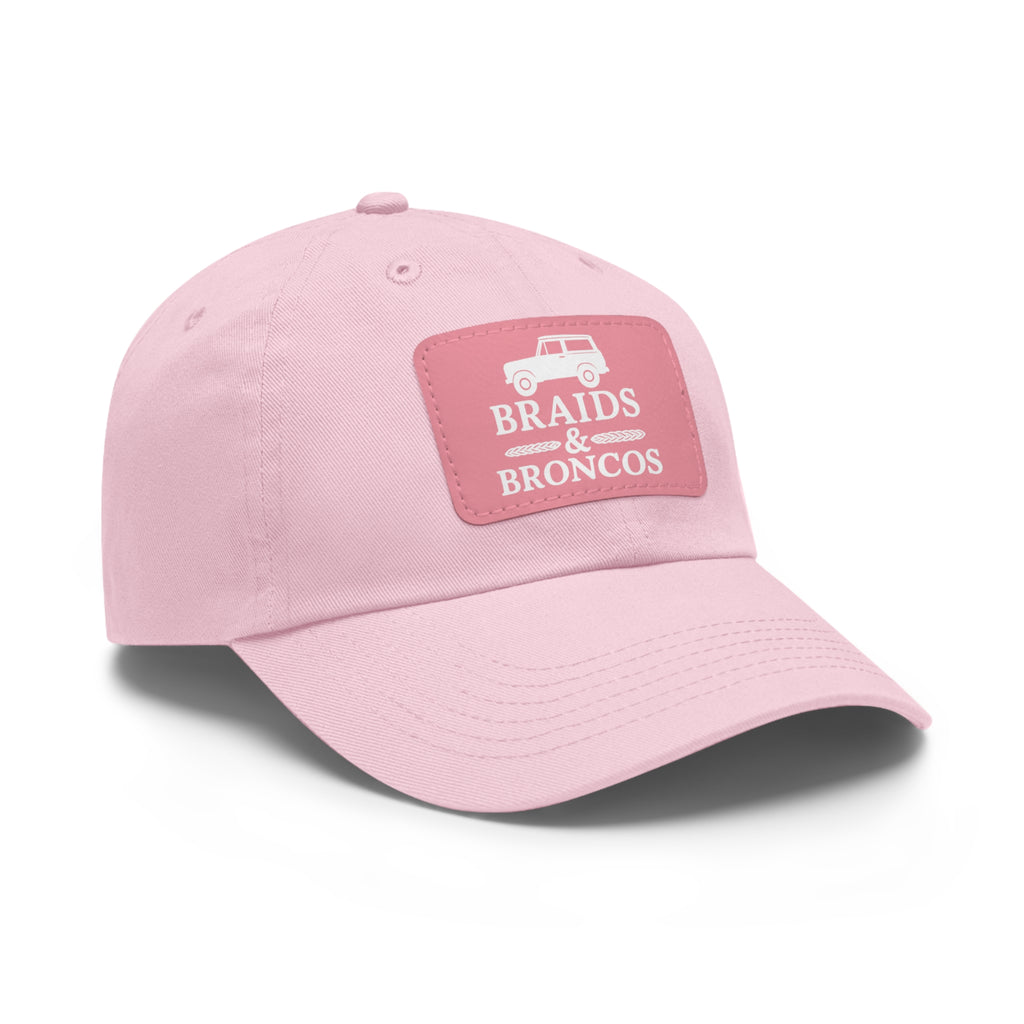 Braids & Broncos Leather Patch Dad Hat