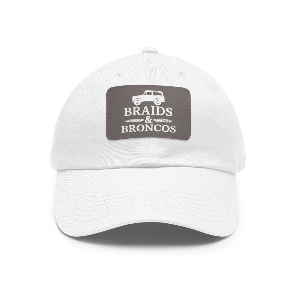 Braids & Broncos Leather Patch Dad Hat