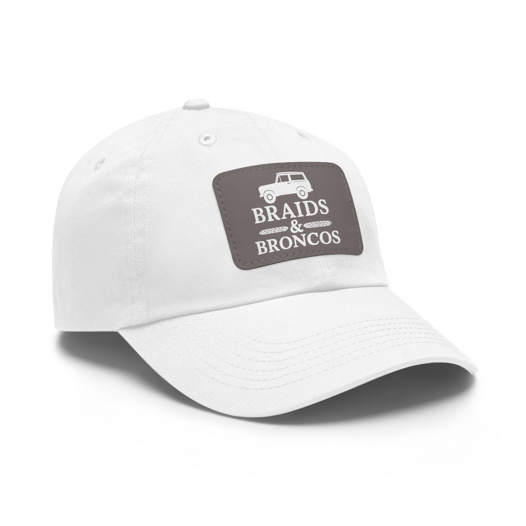 Braids & Broncos Leather Patch Dad Hat