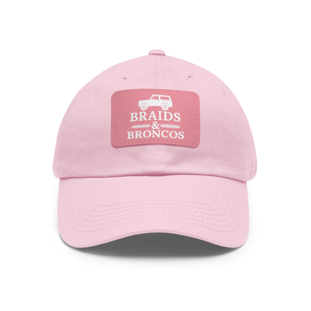 Braids & Broncos Leather Patch Dad Hat