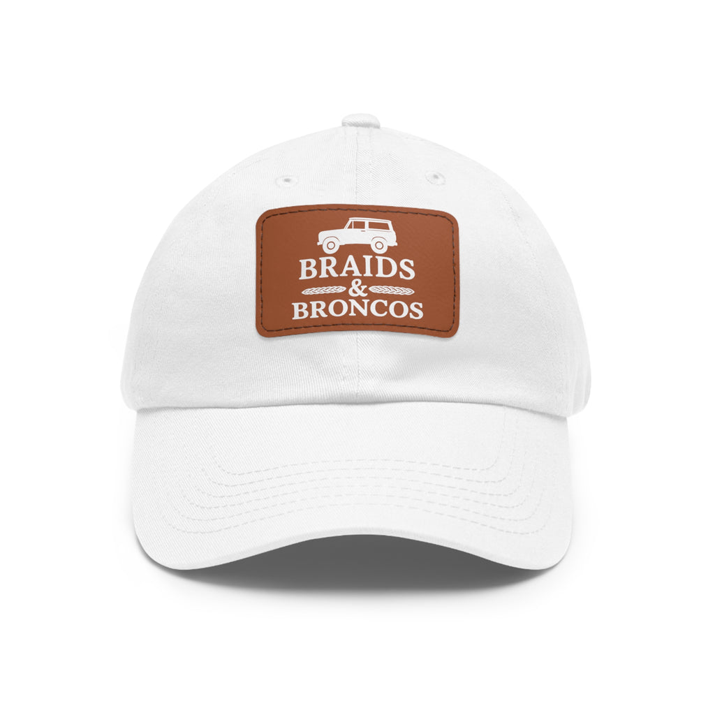 Braids & Broncos Leather Patch Dad Hat