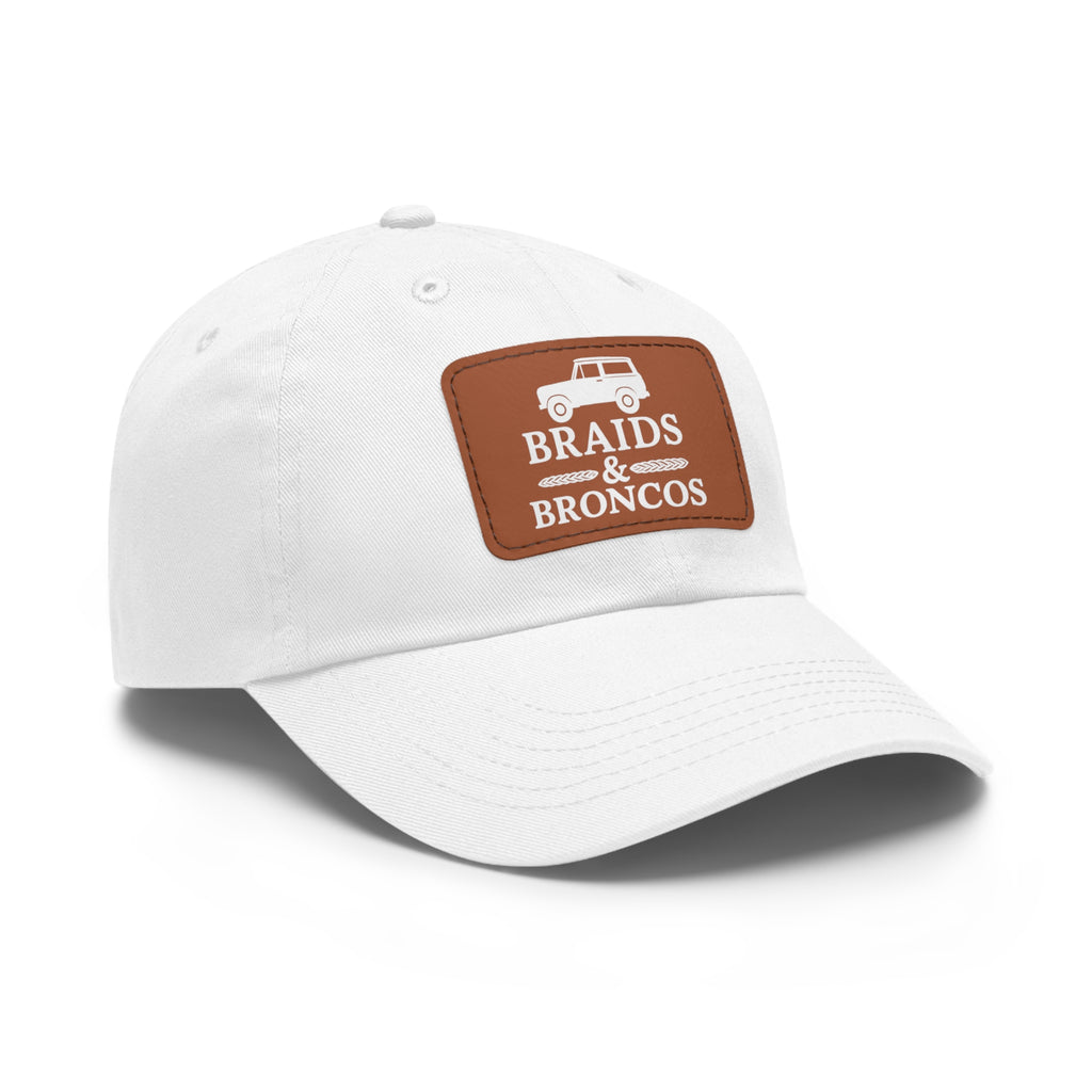 Braids & Broncos Leather Patch Dad Hat