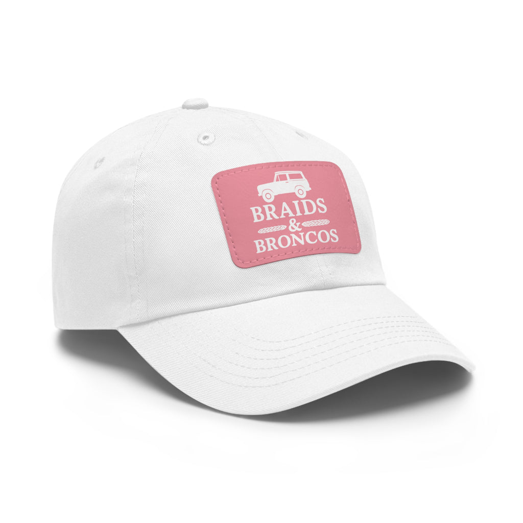 Braids & Broncos Leather Patch Dad Hat